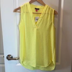 Vince Canuto yellow sleeveless blouse